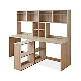 LOWYA ロウヤ ツインデスク 勉強机 学習机 パソコンデスク 2人用 テレワーク 在宅 オーク