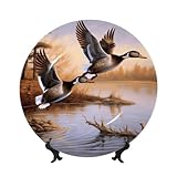 Assiettes décoratives polyvalentes en céramique à suspendre au mur : ces assiettes décoratives rondes en porcelaine de 15,2 cm, 17,8 cm, 20,3 cm et 25,4 cm sont parfaites pour améliorer l'esthétique de n'importe quel espace. Que ce soit dans votre maison, salle à manger, bar, bureau, salle de réception ou couloir, leur design élégant complète tout style d'intérieur