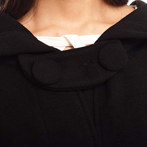 GRACEART Gothic Mittelalter Unisex Poncho Cape Fledermaus Shal Umhang Überwurf (Kurz- Schwarz)