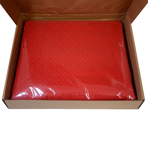 Ebrick Suited Poker Table Speed Cloth, 108 X 60 Inches Two Tone Table Cloth With Diamonds Hearts Clubs And Spades Patterns, Dustproof And Waterproof Tablecloth For Poker Tables (Red) #TOP6