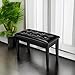 Bonnlo Wooden Double/Duet Piano Bench with Storage and Thick Cushion Faux Leather Padded Piano Stool Artist Duet Seat- Black
