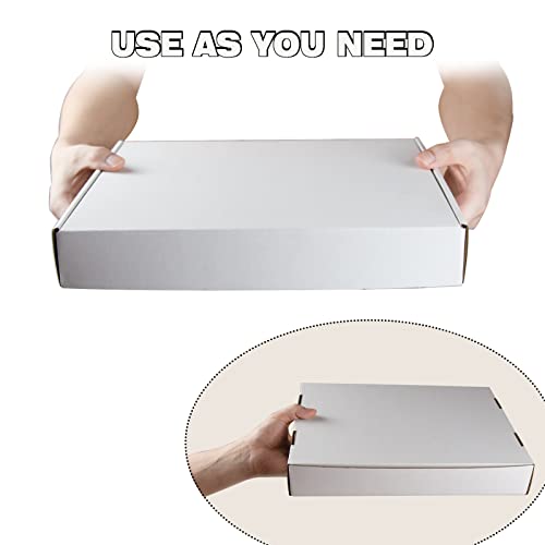 Sodissa 13X10X2 Inches Shipping Boxes Pack Of 25, White Corrugated Cardboard Boxes For Small Bussiness #TOP3