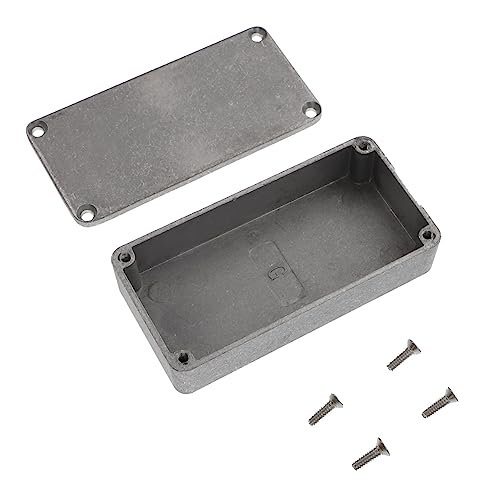 GOOHOCHY 1Pc Aluminum Enclosure for Guitar Effects Pedal Silver Box Music Accessory Durable Wear Resistant Design for Use
