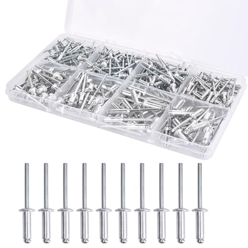 3/16"x1/2" Aluminum blind pro Rivets,120Pcs Aluminum Grip and Steel Mandrel (3/16"x1/2")
