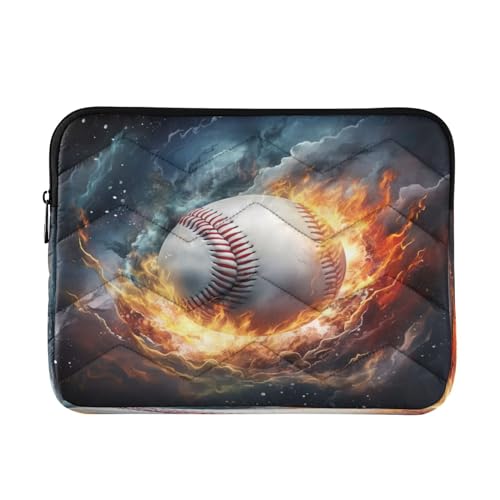Funda Fire Baseball para Laptop 13-14 Pulgadas Impermeable miniatura 1