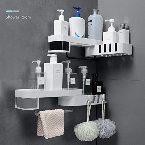 Étagère de douche d'angle support de rangement mural ventouse cuisine