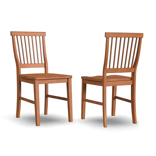 Homestyles Arts & Crafts Dining Chair Pair, Brown