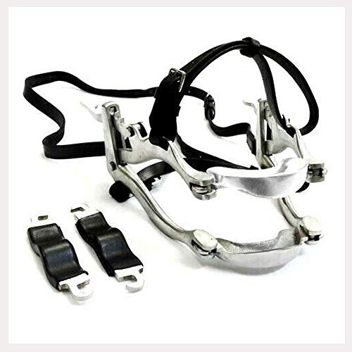 Equine Dental Speculum McPherson Style – Stainless Steel Horse Mouth Gag with Adjustable Leather Straps | Veterinary Dental Instrument for Equine Oral Examination & Treatment