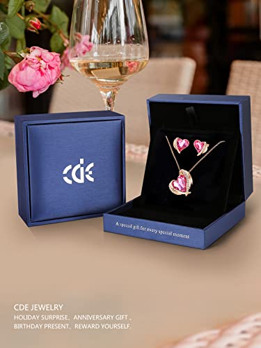 image for CDE Pink Angel Rose Gold Plated Pendant Necklaces Women Mothers Jewelr