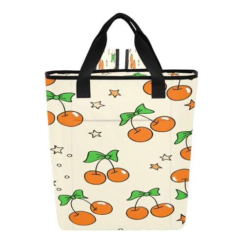 PYBUG Cherry Reusable Insulated Backpack 36 Cans,Large Leakproof Portable Cooler Tote Organizer for Office Picnic Hiking Beach BBQ