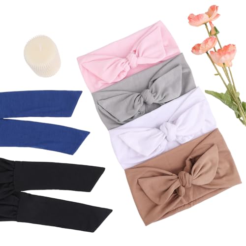 Image of 6 Pieces Adjustable Stretchy Headbands for Women, African Turbans Sweat-Absorbing Non Slip Sport Headband Soft Twist Knotted for Daily Life Yoga Workout