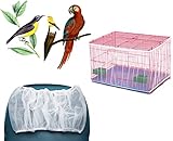 🎯Función: diseño de estructura de malla, buena transpirabilidad, fresco y ventilado. El diámetro de la malla es de 0,1 mm y la tela es delgada, lo que puede evitar que la comida y las plumas salpiquen y ensucien la parte cuando el pájaro come o juega.