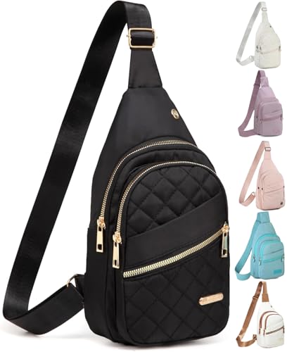 YAZEKOUS Small Sling Bag for Women Men Crossbody Sling Backpack Casual Daypack Backpack Cross Body for Travel Outdoor
