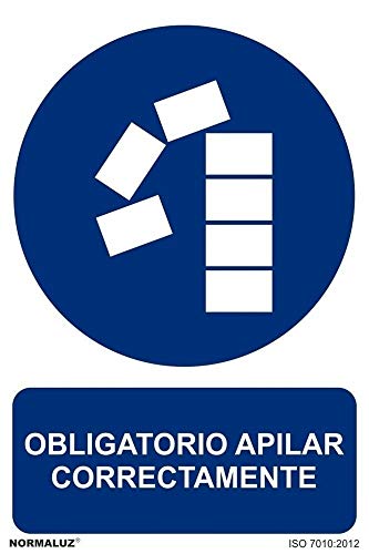 Señal Obligatorio Apilar Correctamente Con Tintas Uv | Adhesivos De Vinilo - 150 X 200 Mm En Oferta Normaluz Rd25633 - Señal Adhesiva Obligatorio Apilar Correctamente Adhesivo De Vinilo 15X20 Cm Con Cte, Ripci