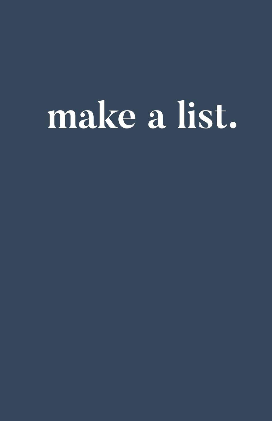 Make A List: a grid paper listing journal