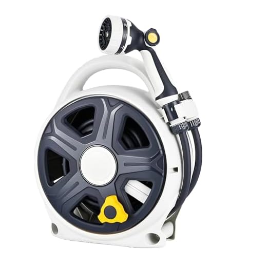 Retractable 60ft Garden Hose Reel with Nozzle