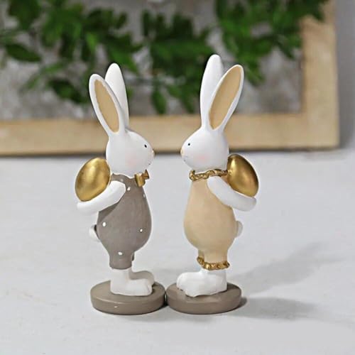Lapin de Pâques en résine pour une décoration de table festive réussie - 5