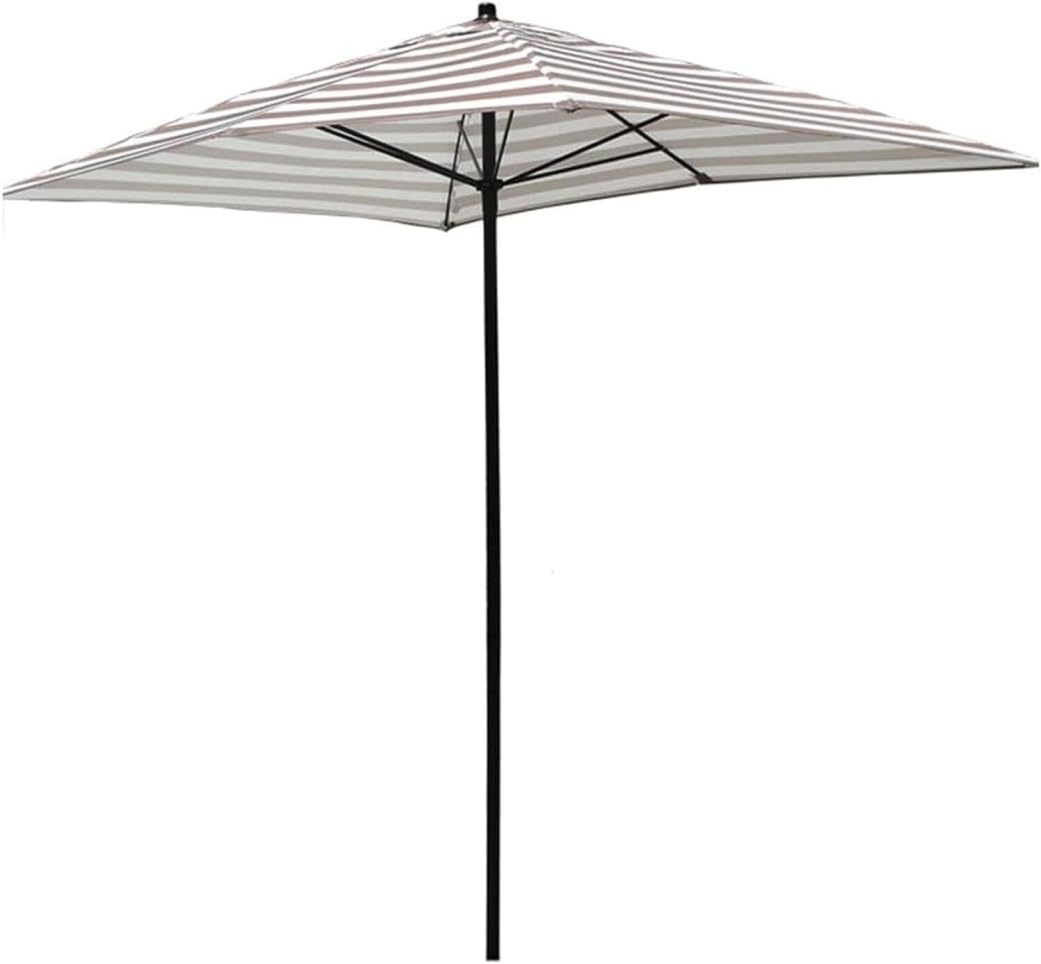 LYGSWDB Ombrellone da Giardino Ombrellone da Tavolo per Esterni Ombrellone da Patio a Strisce Rettangolari per Esterni 6,6ft/2M, Ombrellone da Spiaggia Senza Base, Ombrellone da Tavolo per Giardino