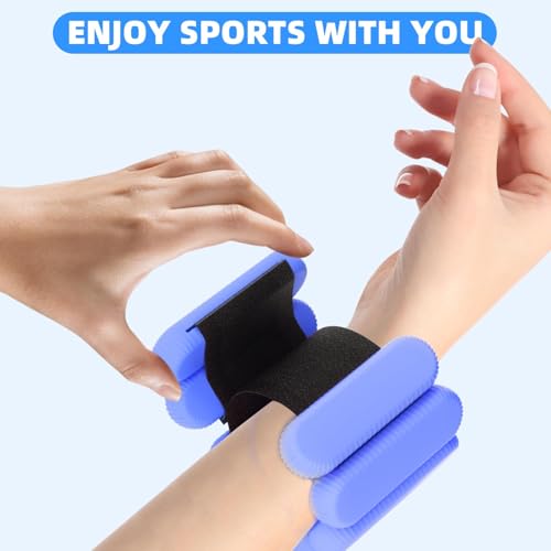 Image of Adjustable Ankle Weights for Women Men,Wrist Weights set for Walking Running,1 Pair (1Lbs Each) Silicone Workout Weights for gym fitness, Jogging,yoga,pilates,strength training,physical therapy