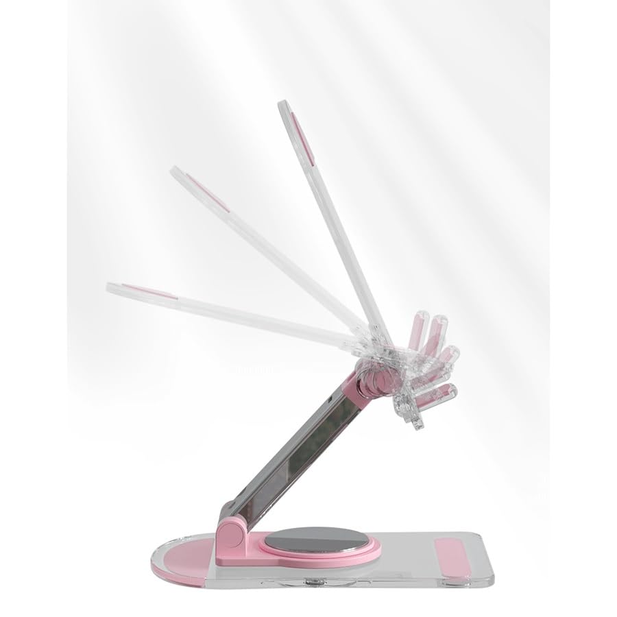Support tablette acrylique transparent ajustable avec base rotative