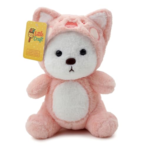 Image of Soft Plush Toy for Kids Stuffed Soft Toy with Cute Hug-Friendly Plush for Babies, Toddlers & Children Safe, Lightweight & Easy to Clean (Pink Cat)