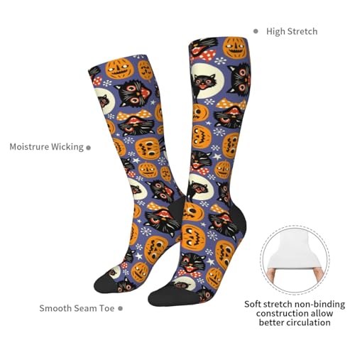 Image of Knee High Socks for Women Girls Fashion Women's Festival Stockings for Casual Running Work Travel