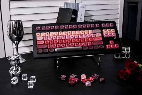 Image of ZORNHER CG870 Lipstick Mechanical Keyboard,TKL Pink Gaming Keyboard,Foundation Creamy Thocky Keyboard,Creamy Sounding Switches,Cute Kawaii Girly Jelly Keycaps
