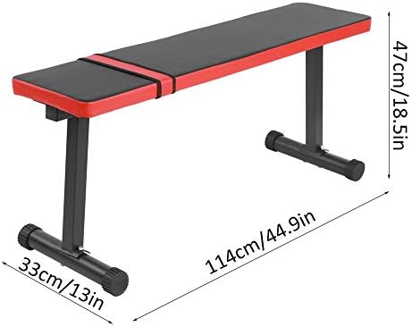 Foldable Flat Weight Bench, Foldable Design Free Assembly Sit Up Workout Bench for Home Gym