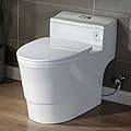 WOODBRIDGE T-0018/B-0735 Dual Flush Elongated One Piece Soft Closing Seat, Comfort Height, White T-0018/B0735, Modern Toilet