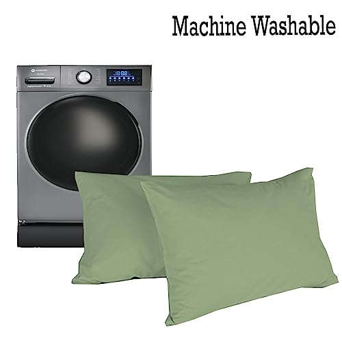 Image of Microfiber Pillow Set of 2 for Sleeping - 16x24 Inches, Sage