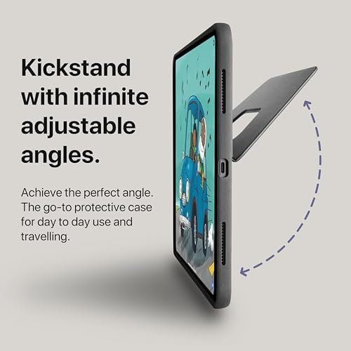 TineeOwl for iPad Pro 11-inch Case (M5/M4) 2025/2024, Adjustable Kickstand Magnetic Cover - Infinite Viewing Angles, Portrait/Landscape Stand, Apple Pencil Charging, Dove Series (Black)