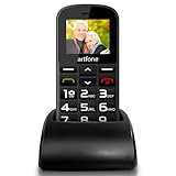 artfone CS182 Black 2G Senior Mobile Phones 2.4" Color Display | SOS Button| FM Radio| 1400mAh| Torch| - Image 1