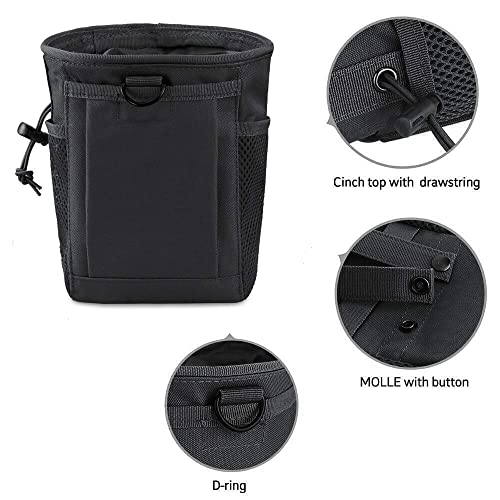 Livans Tactical Molle Dump Pouch, Magazine Recovery Pouch Drastring Ammo Bag Belt Utility Fanny Adjustable Military Holster Bag Outdoor For Airsoft Paintball Hunting Gear #TOP2