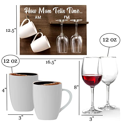 Christmas-Birthday-Gifts-for-Mom-Unique-Gift-for-women-Great-Gift-Idea-for-Moms-Sister-Wife-Aunt-Mother-in-law-Womans-Birthday-Presents-Includes-2-Glasses-and-2-Coffee-mugs