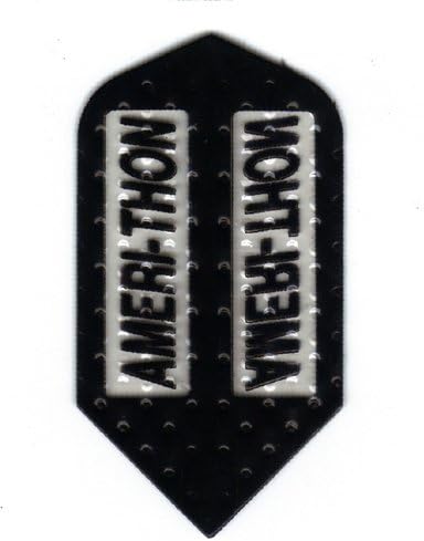 25 Sets #3021 AmeriThon Black/Clear Embossed Dart Flights