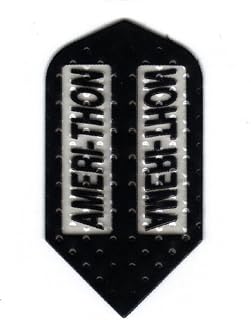 25 Sets #3021 AmeriThon Black/Clear Embossed Dart Flights