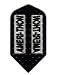 25 Sets #3021 AmeriThon Black/Clear Embossed Dart Flights