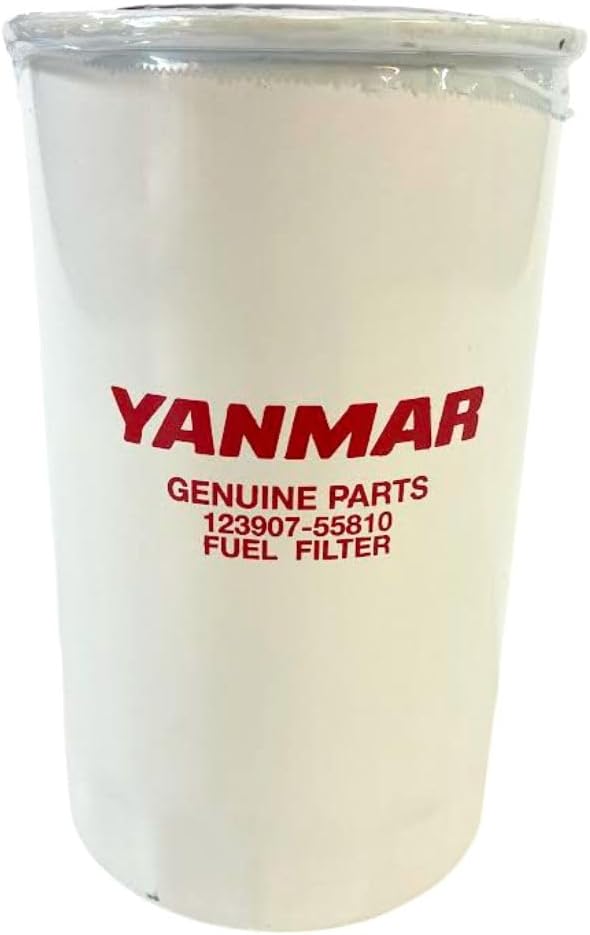 Genuine Yanmar 123907-55810 Fuel Filter for 4TNV98 and 4TNV98T Industrial Engines