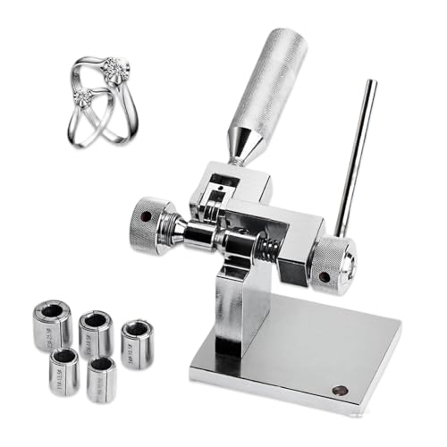 Adjustable Ring Resizer Tool with 6 Sizing Dies, Versatile Ring Expander for Jewelry Making and All Metal Types, Essential Tool for Small Markets