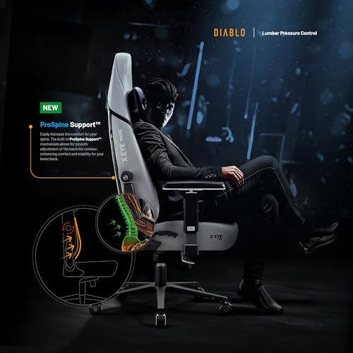 X.Eye Prime Sedia Gaming Ufficio Ergonomica, Poltrona Gamer Tessuto | Poggiatesta Magnetico | Seduta Rinfrescante, Supporto Lombare | Regolabili Braccioli 4D | Caricabile fino a 140 kg - Sedia gaming - Immagine 1
