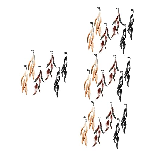 Plume avec clips extensions cheveux pour coiffure bohème chic de fête