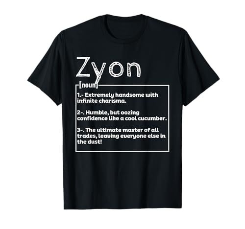 Nombre Zyon Significado Definición Niño Personalizado Sarcasmo Camiseta