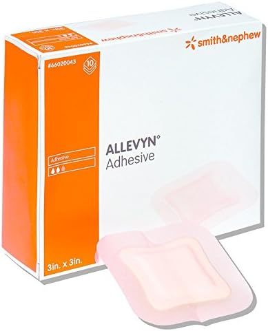 Smith Nephew 66020044 Allevyn Adhesive Foam Dressing 5" x 5" - Box of 10