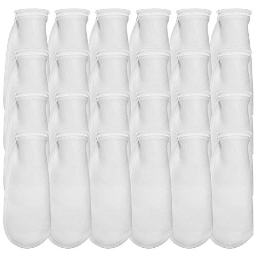 Aquatic Experts 4 inch 200 Micron Felt Filter Socks (4" x 14", 24 Pack)