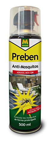 PREBEN 231306 Aerosol Anti-Mosquitos, Transparente, 6.5x25x6.5 cm