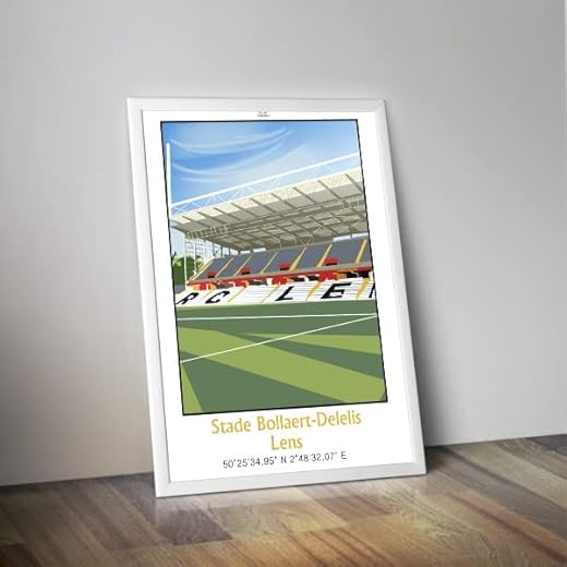 Affiche foot Stade de Lens - 70 x 50 cm - vendue sans cadre