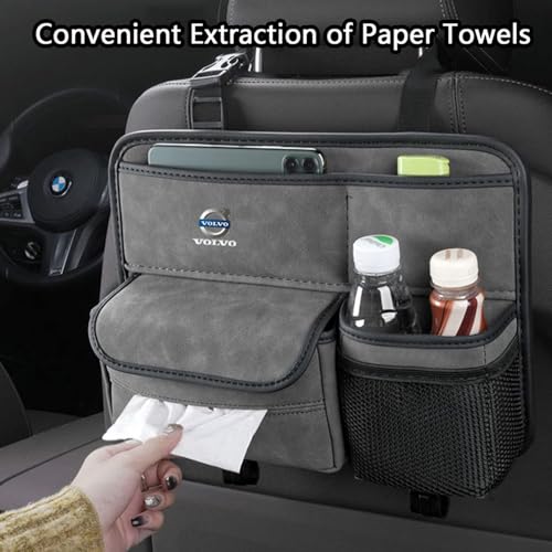 Boîte à mouchoirs voiture Volvo S90 porte-serviette gris