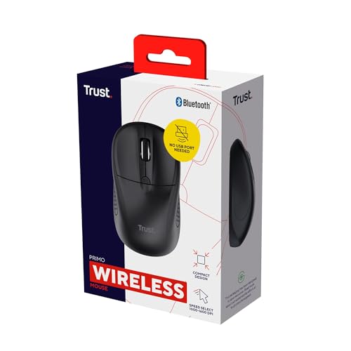Primo Mouse Bluetooth, Mouse Wireless per Laptop, 1000-1600 DPI, per Mano Sinistra e Destra, Batterie Incluse, Mouse Senza Fili Compatto per PC, Computer, Mac, Android - Nero - Mouse gaming - Immagine 11