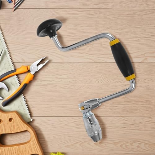 Taladro manual herramienta perforadora multifuncional para madera con manivela de acero 5