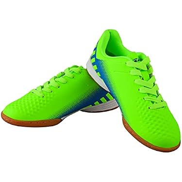 AMAZON - Vizari Kids Santos JR ID Indoor Soccer Shoes for Girls and Boys (Green/Blue, 13.5 US Little Kid)